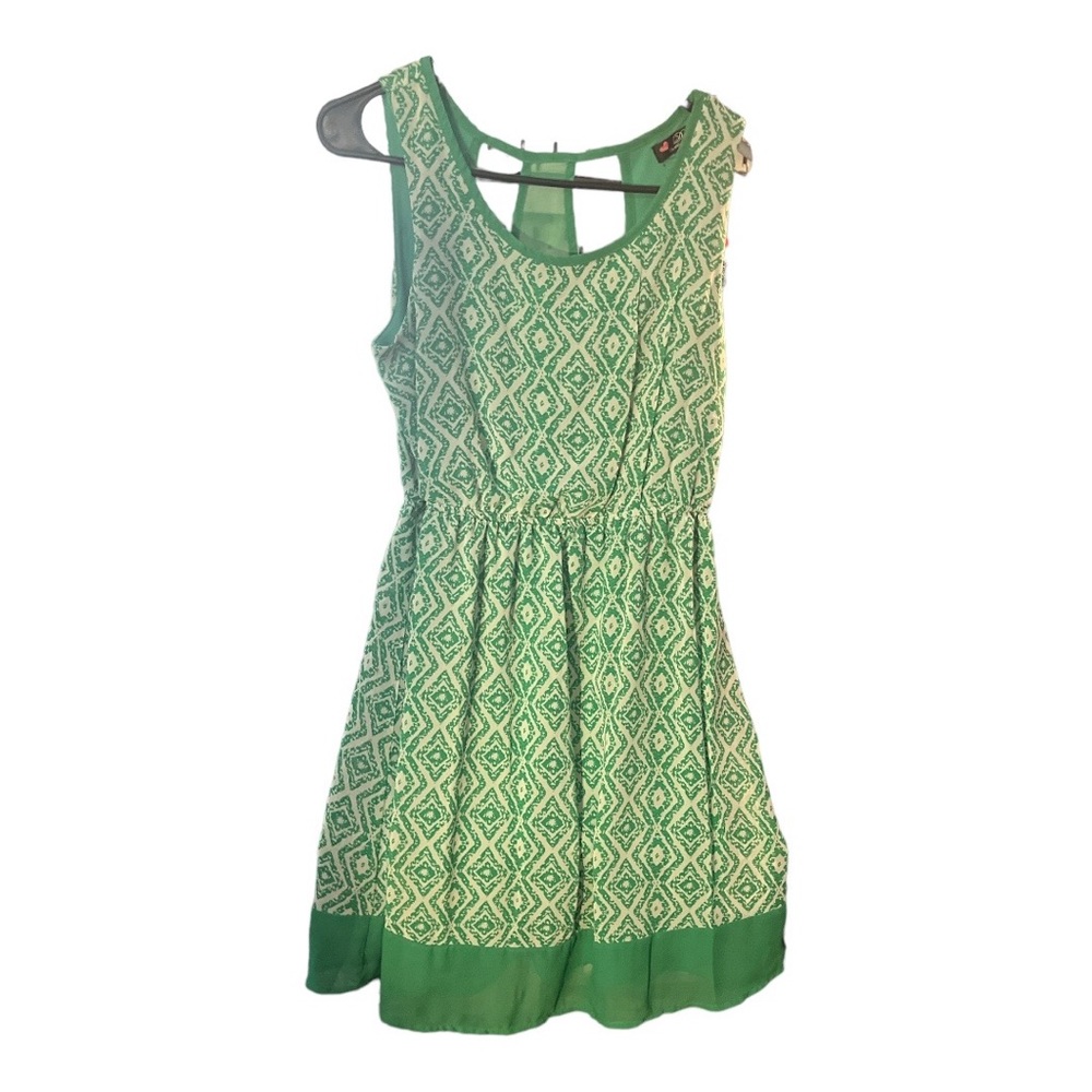Green & Beige Summer Dress